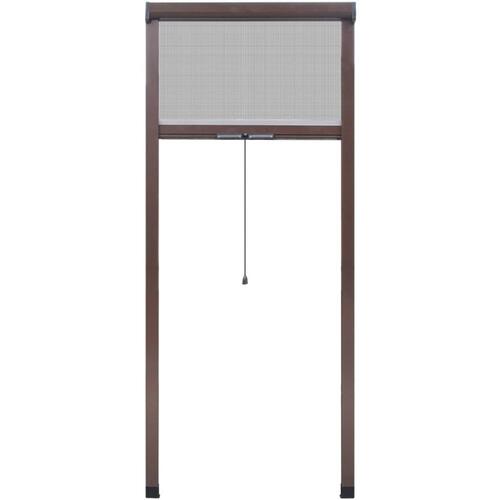 Brunt rullegardin insektnet til vinduer 80 x 170 cm