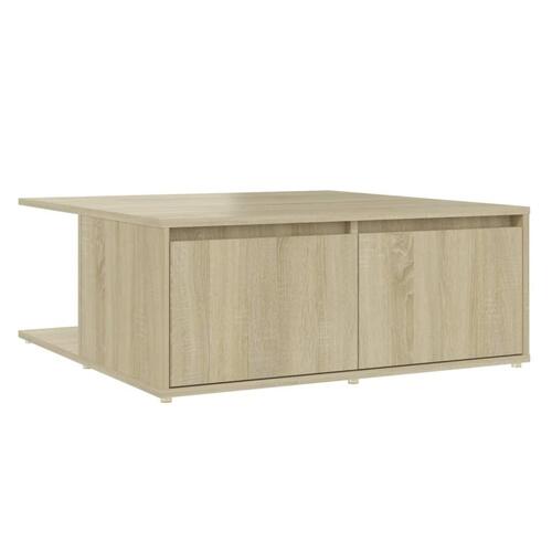 Sofabord 80x80x31 cm spånplade sonoma-eg