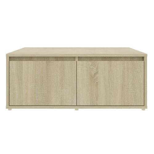 Sofabord 80x80x31 cm spånplade sonoma-eg