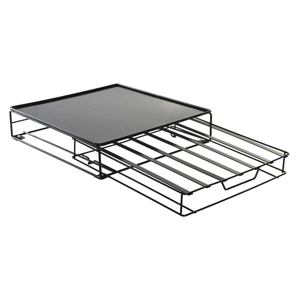 Holder til kaffekapsler 28,7 x 32 x 7 cm Sort Metal