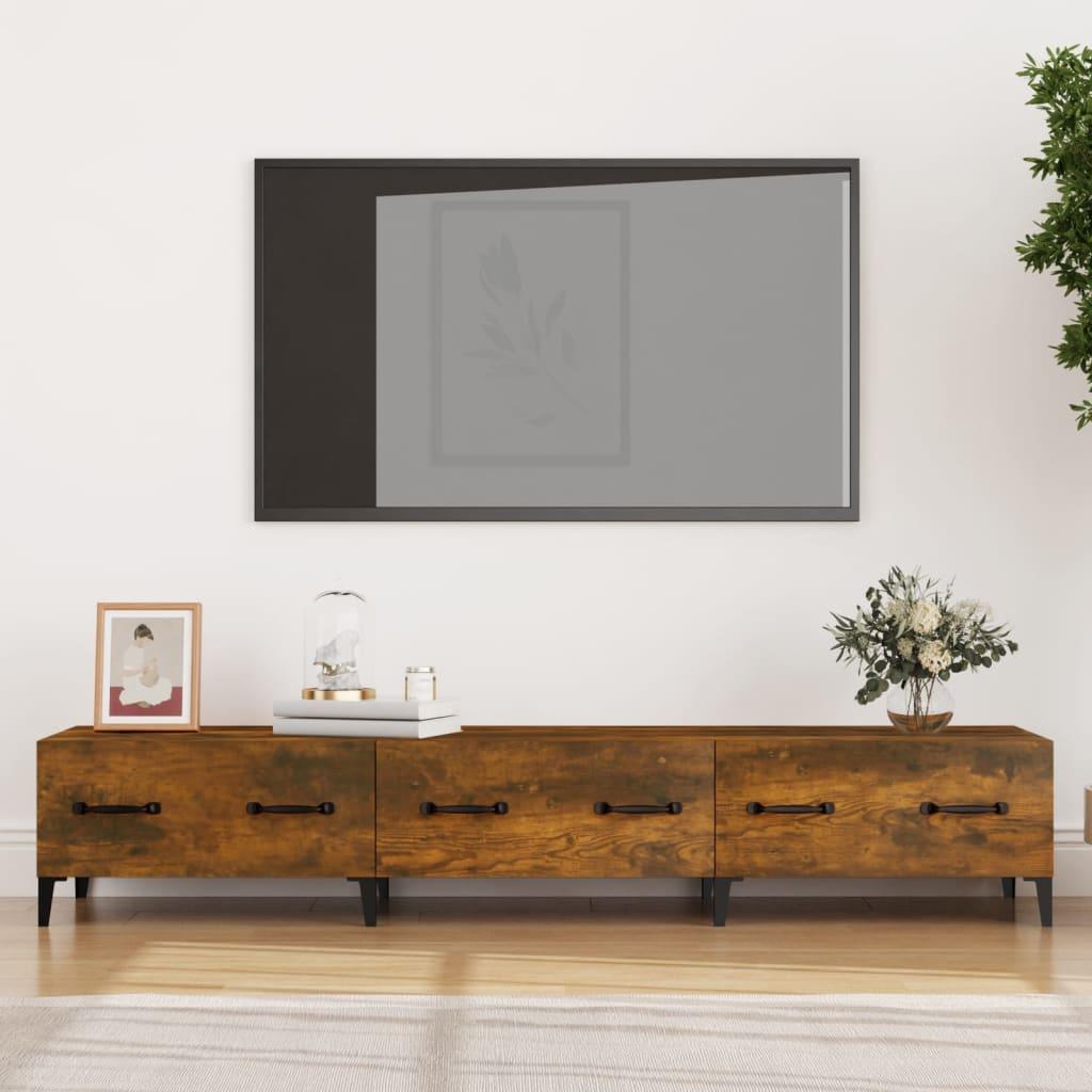 Tv-bord 150x34,5x30 cm konstrueret træ røget egetræsfarve