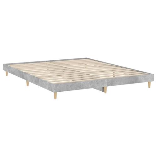 Sengestel 120x200 cm konstrueret træ betongrå