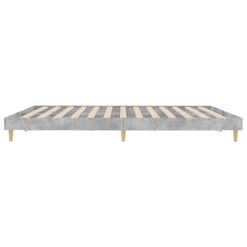Sengestel 120x200 cm konstrueret træ betongrå