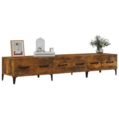 Tv-bord 150x34,5x30 cm konstrueret træ røget egetræsfarve