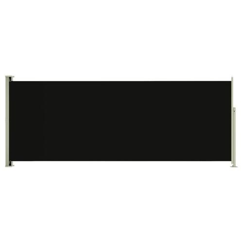 Sammenrullelig sidemarkise til terrassen 117x300 cm sort