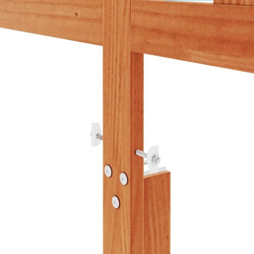 Sengegavl i massivt fyrretræ 135 cm - gyldenbrun