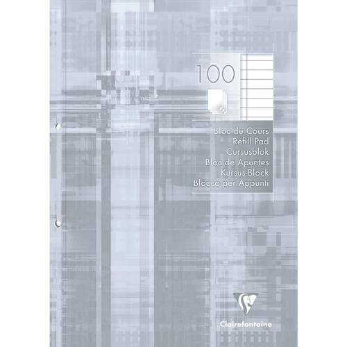 Clairefontaine A4-skriveblokke 5 stk. 100 ark linjeret refill 2 huller
