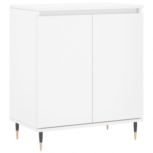 Skænk 60×35×70 cm i hvidt konstrueret træ med jernben