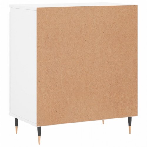 Skænk 60×35×70 cm i hvidt konstrueret træ med jernben