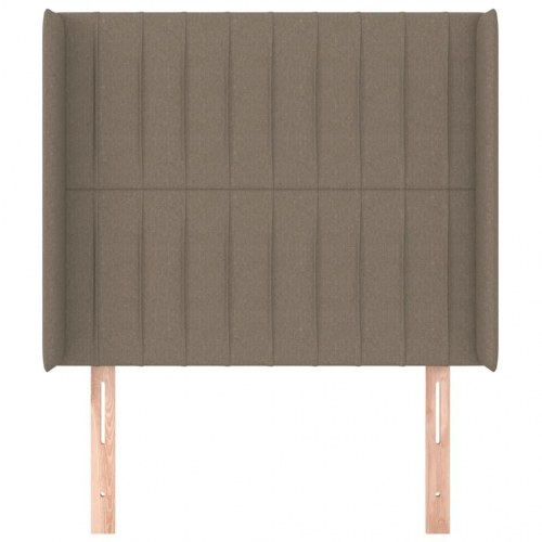Sengegavl med kanter 83 x 16 x 118/128 cm - gråbrun