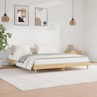 Sengestel 120x200 cm konstrueret træ sonoma-eg