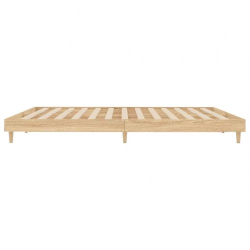 Sengeramme 120x200 cm i konstrueret træ - sonoma-eg, uden madras