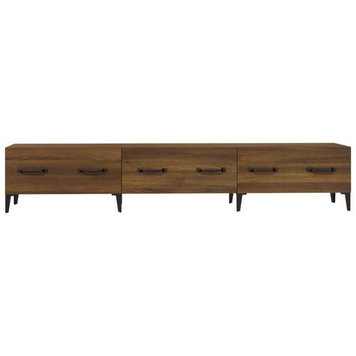 Tv-bord 150x34,5x30 cm konstrueret træ brun egetræsfarve