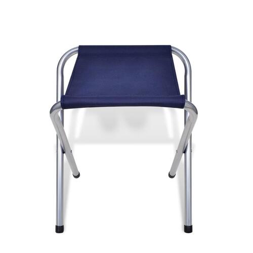 Campingbord og 4 klapstole højdejustérbart 120 x 60 cm