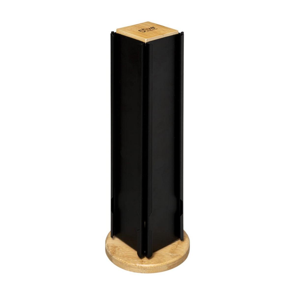 Stativ Til Kaffe Kapsler Secret Gourmet Noir Kitchen Sort Metal Bambus
