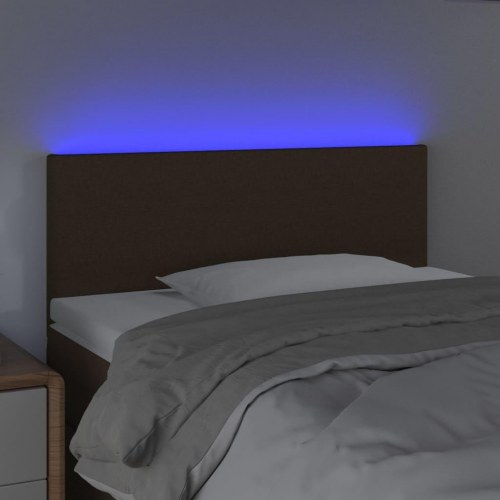 Sengegavl med LED-lys 90 x 5 x 78/88 cm - mørkebrun