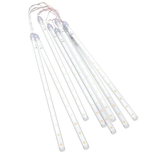 Meteorlys 8 stk. 30 cm 192 LED'er indendørs/udendørs varm hvid