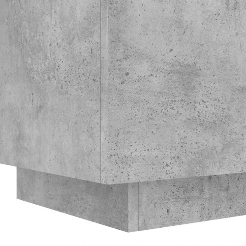 Sengeborde med LED-lys 2 stk. - betongrå