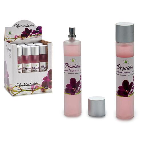 Luftfrisker Spray Orkide Plastik Glas (100 ml) (12 enheder)