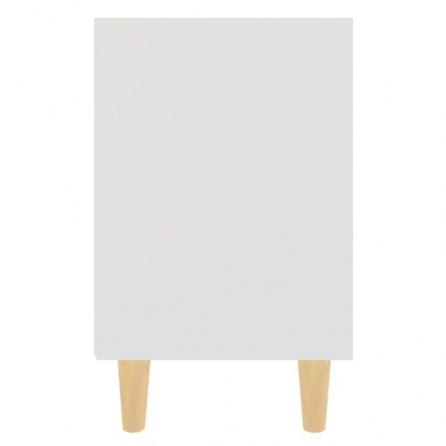 Sengebord med træben 40 x 30 x 50 cm - hvid