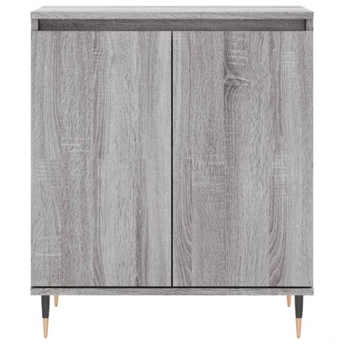 Skænk 60×35×70 cm i grå sonoma-eg - konstrueret træ med jernben