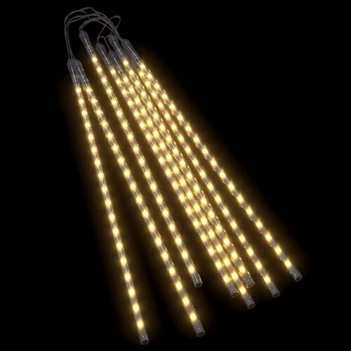 Meteorlys 8 stk. 50 cm 288 LED'er indendørs/udendørs varm hvid