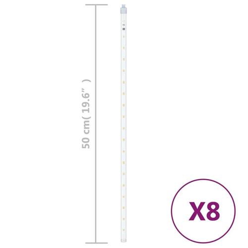 Meteorlys 8 stk. 50 cm 288 LED'er indendørs/udendørs varm hvid
