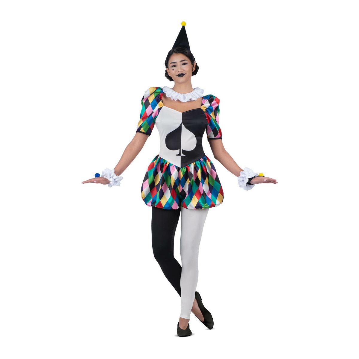 Harlekin kostume til kvinder, 6 dele - M