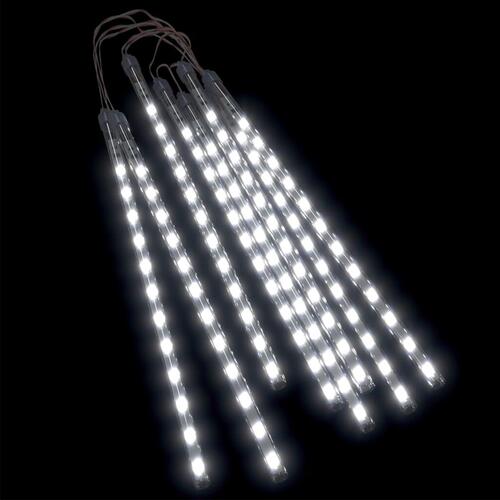 Meteorlys 8 stk. 30 cm 192 LED'er indendørs/udendørs kold hvid
