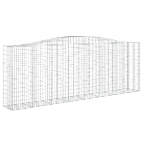Buede gabionkurve - 6 stk. 400×50×140/160 cm i galvaniseret jern