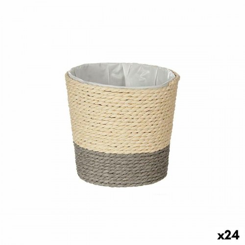 Urtepotte Ibergarden WY21-74 Grå Natur Tov Plastik 11 x 10,5 x 11 cm (24 enheder)