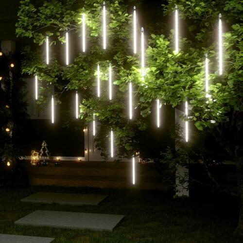 Meteorlys 8 stk. 30 cm 192 LED'er indendørs/udendørs kold hvid