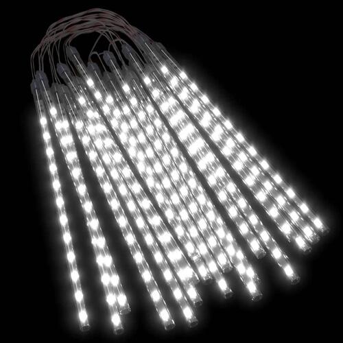Meteorlys 8 stk. 30 cm 192 LED'er indendørs/udendørs kold hvid