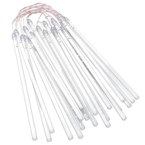 Meteorlys 8 stk. 30 cm 192 LED'er indendørs/udendørs kold hvid
