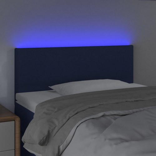 Sengegavl med LED-lys - blå 90 x 5 x 78/88 cm