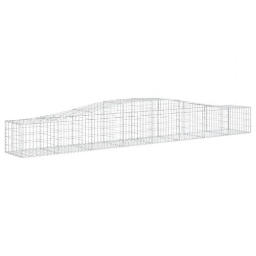 Buede gabionkurve - 10 stk. 400×50×40/60 cm i galvaniseret jern