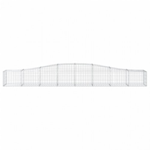 Buede gabionkurve - 10 stk. 400×50×40/60 cm i galvaniseret jern