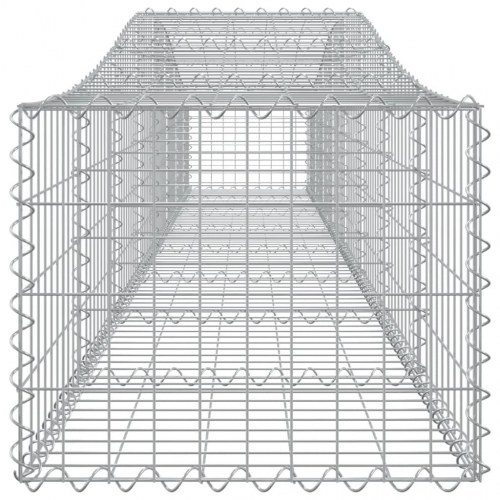 Buede gabionkurve - 10 stk. 400×50×40/60 cm i galvaniseret jern