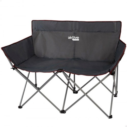 Aktive 2-personers foldbar sofa - sort, 107 × 88 × 63 cm (2 stk.)