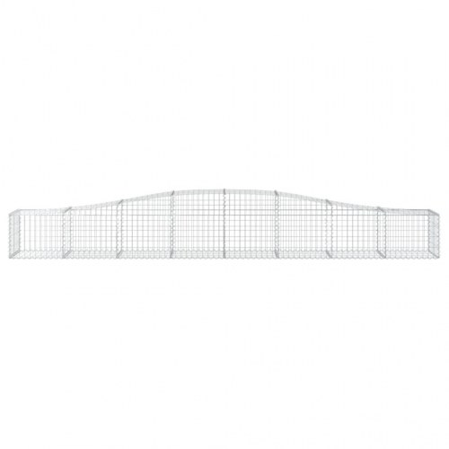 Buede gabionkurve - 5 stk. 400×50×40/60 cm i galvaniseret jern