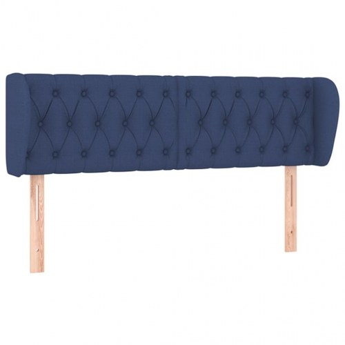 Sengegavl med kanter 147 x 23 x 78/88 cm - blå
