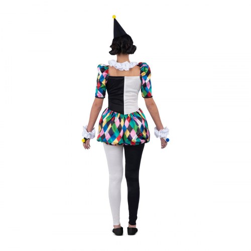 Harlekin kostume til voksne - dame, 6 dele, str. L