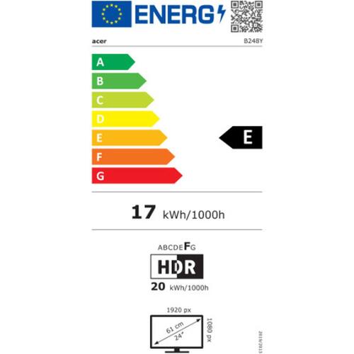 Skærm Acer B248Y 23,8" Full HD 75 Hz 240 Hz