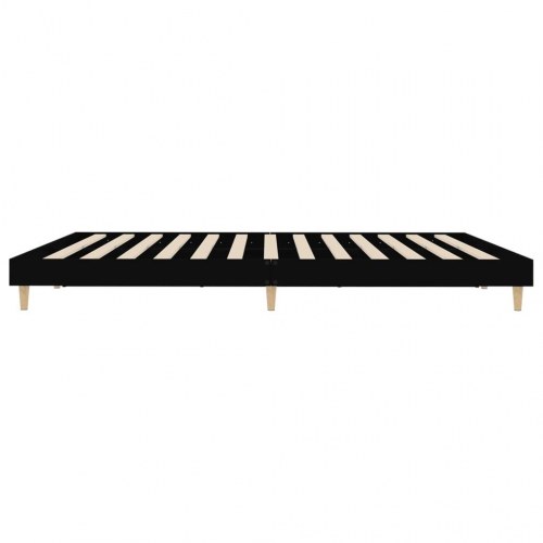 Sengestel 120×200 cm i konstrueret træ - sort