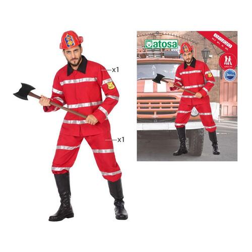 Kostume til voksne DISFRAZ BOMBERO XS-S Shine Inline 57034 Rød Brandmand XS/S (2 Dele)