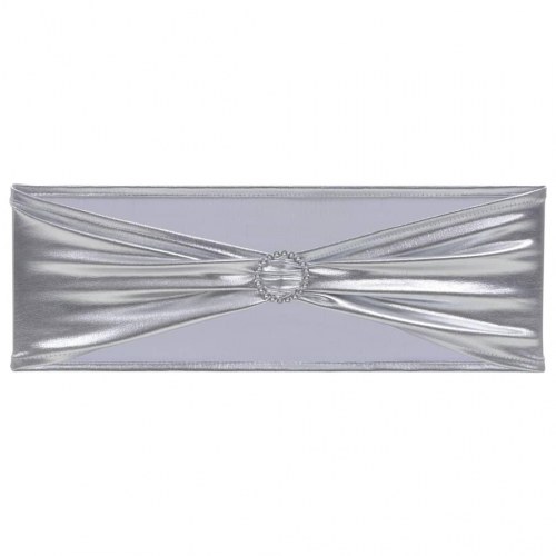 Strækbare stolebånd med diamantspænde 25 stk. sølvfarvet