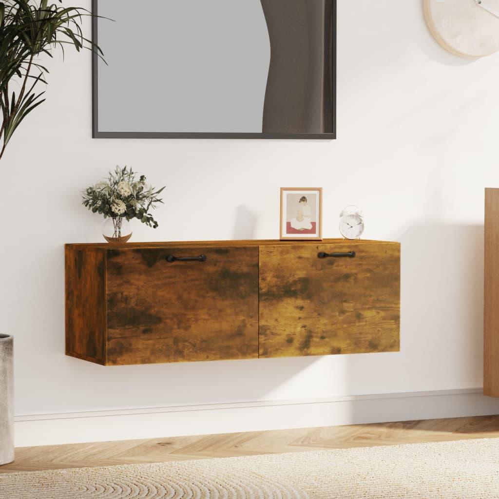 vidaXL vægskab 100x36,5x35 cm konstrueret træ røget egetræsfinish