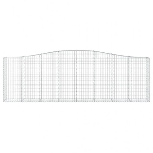 Buede gabionkurve - 2 stk. 400×50×120/140 cm i galvaniseret jern