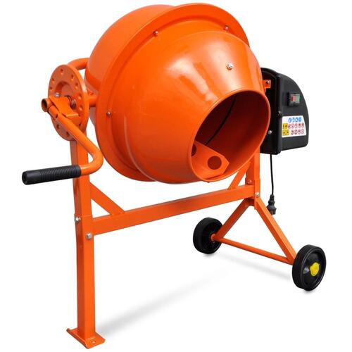 Cementblander elektrisk 63 l 220 W stål orange