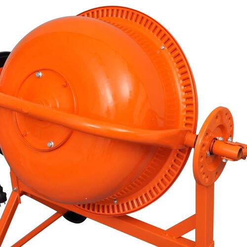 Cementblander elektrisk 63 l 220 W stål orange